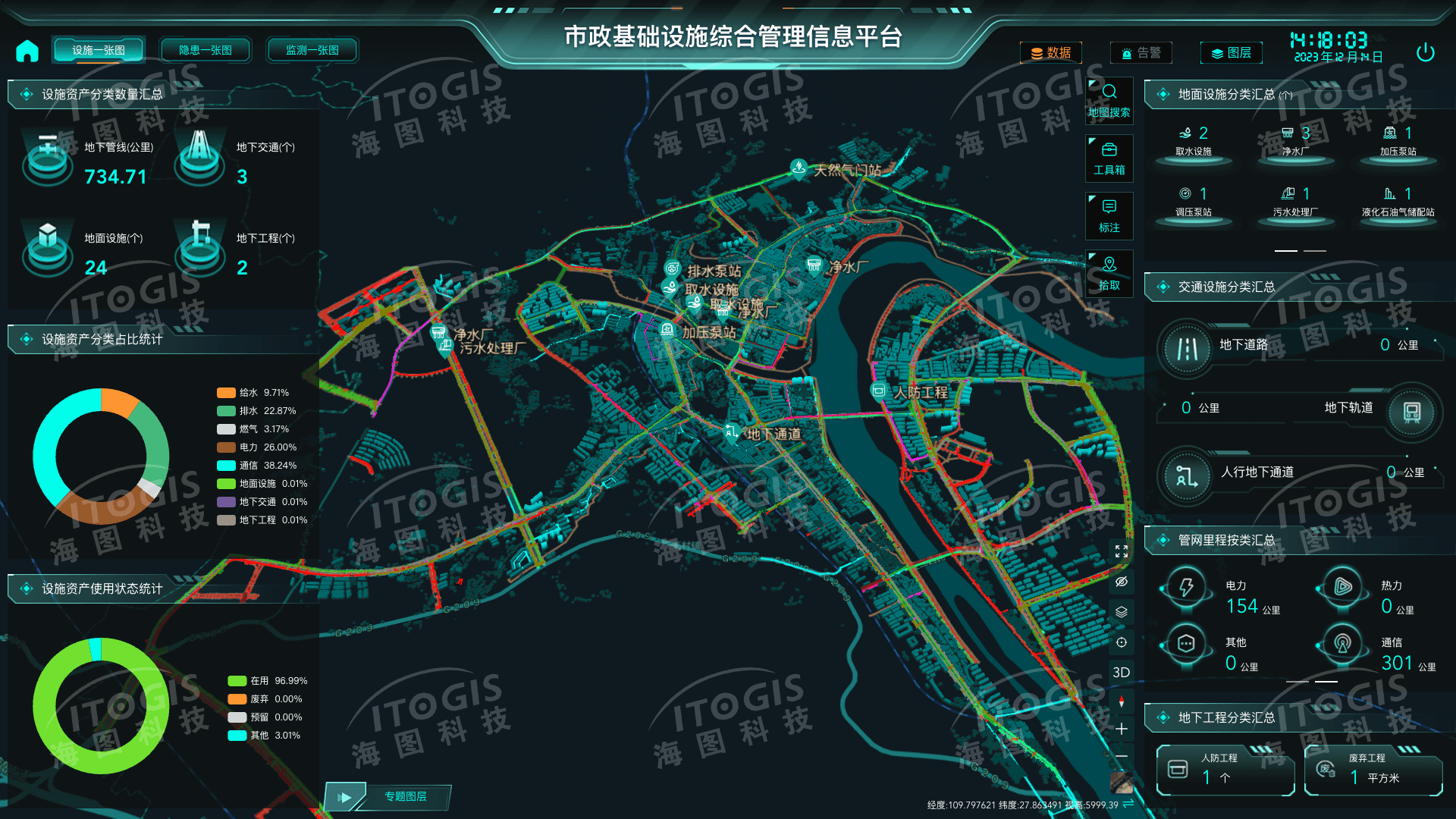 市政基础设施综合信息管理平台